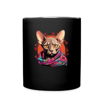 sphynx cat - Tasse einfarbig - Schwarz - Vorne