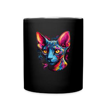 sphynx cat - Tasse einfarbig - Schwarz - Vorne
