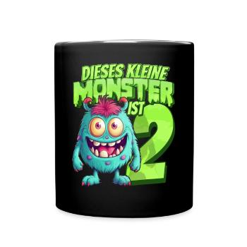 Dieses kleine Monster ist 2 - zwei Jahre - 2. - Tasse einfarbig - Schwarz - Vorne