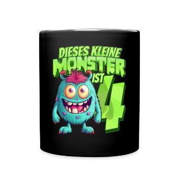 Dieses kleine Monster ist 4 - vier Jahre - 4. - Tasse einfarbig - Schwarz - Vorne