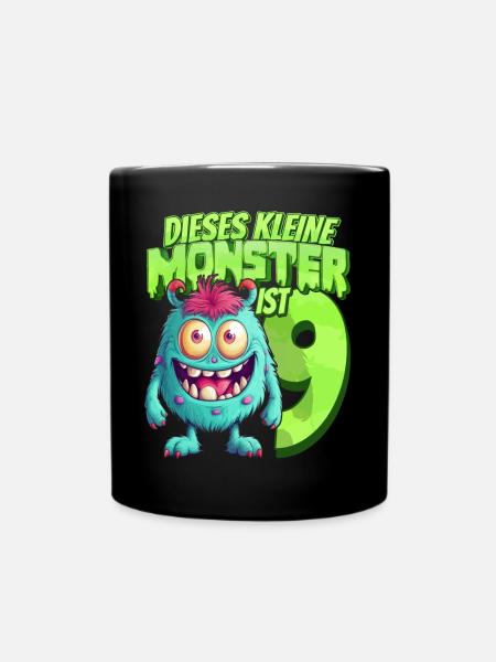 Dieses kleine Monster ist 9 - neun Jahre - 9. - Tasse einfarbig - Schwarz