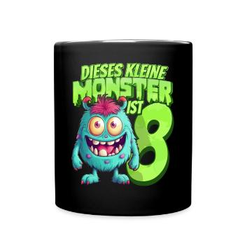 Dieses kleine Monster ist 8 - acht Jahre - 8. - Tasse einfarbig - Schwarz - Vorne