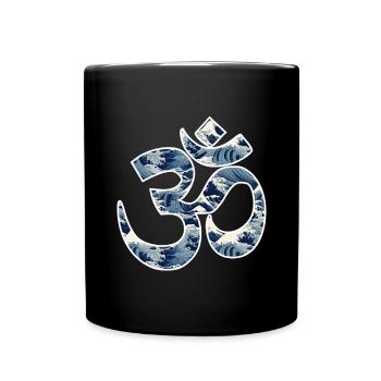Cosmic Resonance: The Sacred Om - Full Colour Mug - black - Front