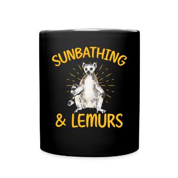 Lémurien à queue annelée - Mug uni - noir - Devant