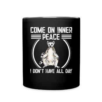 Lémurien à queue annelée - Mug uni - noir - Devant