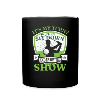 Enjoy The Show Golfing Funny Golf - Full Colour Mug - black - Front