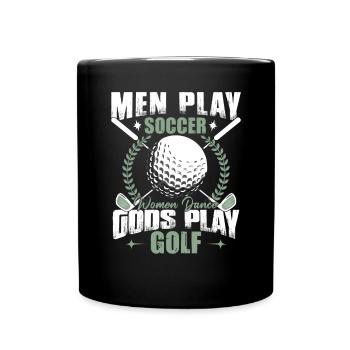 Les dieux jouent au golf - Mug uni - noir - Devant