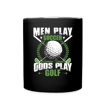 Les dieux jouent au golf - Mug uni - noir - Devant
