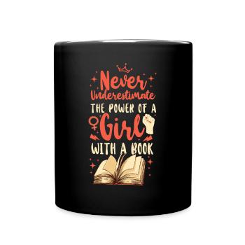 Feminist Never Underestimate The - Full Colour Mug - black - Front