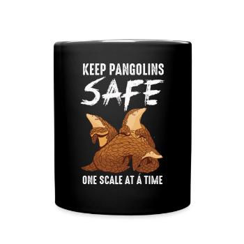 Gardez les pangolins en sécurité sur les animaux de - Mug uni - noir - Devant