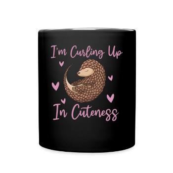 Se pelotonner dans des pangolins mignons - Mug uni - noir - Devant
