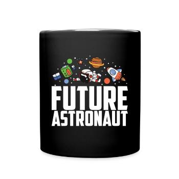 Astronaut Kinder Raumfahrt - Tasse einfarbig - Schwarz - Vorne