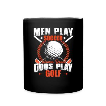 Gods Play Golf - Full Colour Mug - black - Front