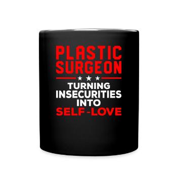 Plastic Surgeon, Self-Loving Surgeon - Full Colour Mug - black - Front