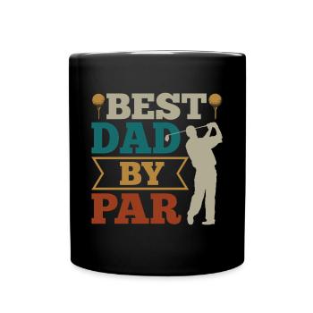 Papa Golfer Golf - Tasse einfarbig - Schwarz - Vorne