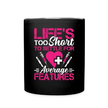Plastic surgery make do with - Full Colour Mug - black - Front