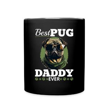 Pug Dog Breed Pet - Meilleur carlin papa de tous les temps - Mug uni - noir - Devant