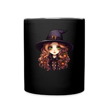 Hexenhut Niedlich - Tasse einfarbig - Schwarz - Vorne