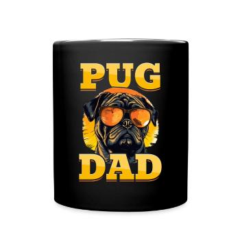 Pug Dog Breed Pet - Pug Dad - Tasse einfarbig - Schwarz - Vorne