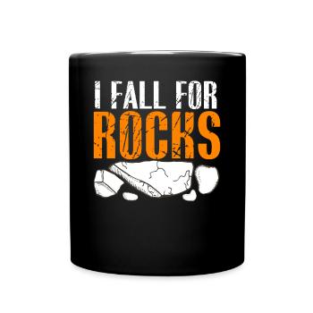 Lustige Gesteinsjagd Mineral Geologe - Tasse einfarbig - Schwarz - Vorne
