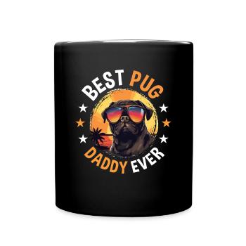 Pug Dog Breed Pet - Meilleur carlin papa de tous les temps - Mug uni - noir - Devant