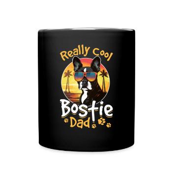 Boston Terrier Bostie Dog Breed Pet - Full Colour Mug - black - Front