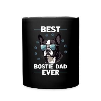 Boston Terrier Bostie Dog Breed Pet - Full Colour Mug - black - Front