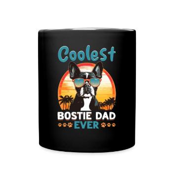 Boston Terrier Bostie Dog Breed Pet - Full Colour Mug - black - Front