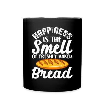 Drôle de boulanger cuisant du pain - Mug uni - noir - Devant