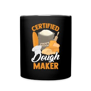 Funny Bread Baking Baker Flour - Full Colour Mug - black - Front