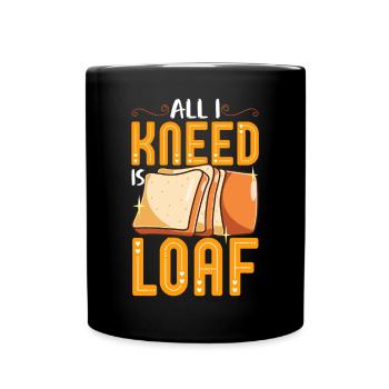 Drôle de boulanger cuisant du pain - Mug uni - noir - Devant