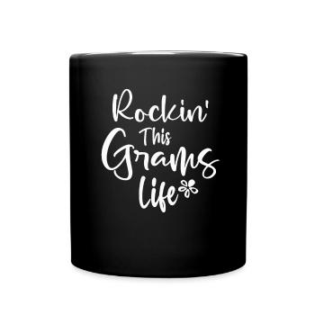 Rockin' this Grams Life - Funny Grandma - Full Colour Mug - black - Front