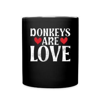 Cadeaux d’amoureux de l’âne - Mug uni - noir - Devant
