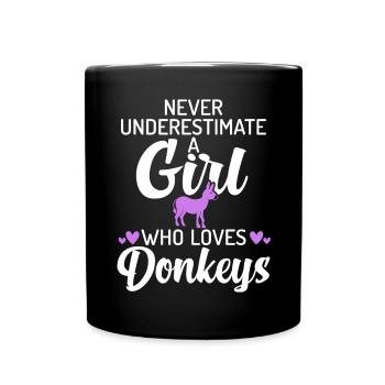 Donkey Lover Gifts - Tasse einfarbig - Schwarz - Vorne
