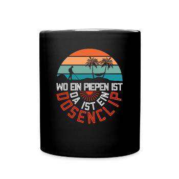 Piepen Dosenclip.. - Metalldetektor Sondengänger - Tasse einfarbig - Schwarz - Vorne