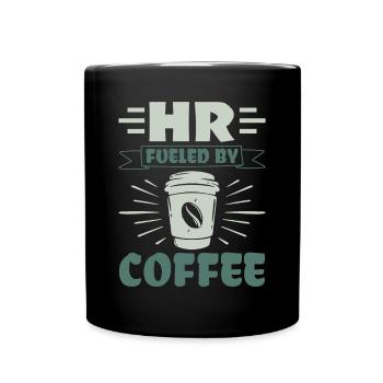 HR fueled by Coffee - HR Management Human - Full Colour Mug - black - Front