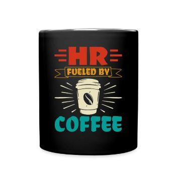 HR fueled by Coffee - HR Management Human - Full Colour Mug - black - Front