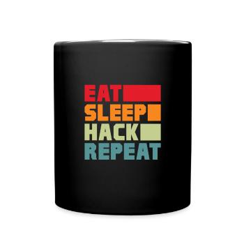 Hacker Coder Computerfreak Nerd Hacking Geschenk - Tasse einfarbig - Schwarz - Vorne