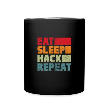 Hacker - Tasse einfarbig - Schwarz - Vorne