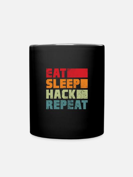 Hacker - Tasse einfarbig - Schwarz