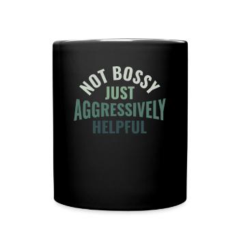Pas autoritaire juste agressivement utile - RH - Mug uni - noir - Devant