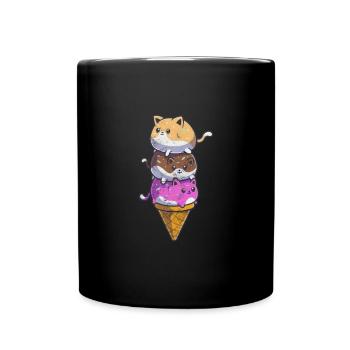 Glace - Mug uni - noir - Devant