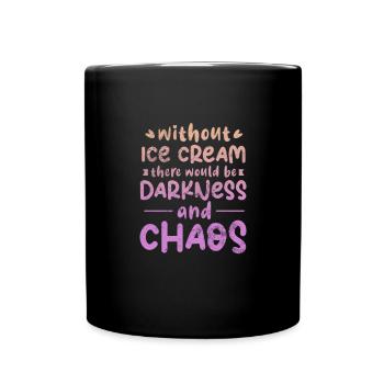 Glace - Mug uni - noir - Devant