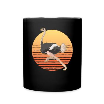 Oiseau d’autruche Autruche Amant Autruche Cadeau - Mug uni - noir - Devant