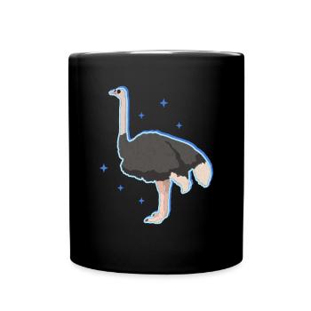 Oiseau autruche | Cadeau d’autruche amoureux des autruches - Mug uni - noir - Devant