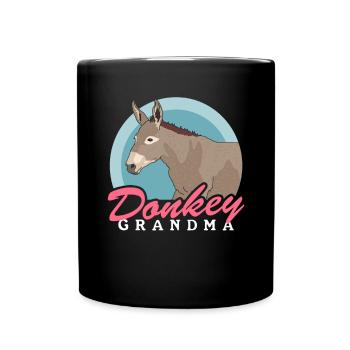 Donkey Granny Donkey Lover Donkey Owner Gift - Full Colour Mug - black - Front