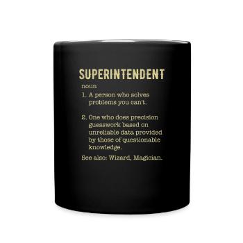 superintendent definition - Tasse einfarbig - Schwarz - Vorne