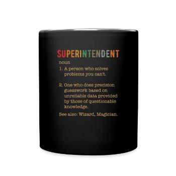 superintendent definition - Tasse einfarbig - Schwarz - Vorne