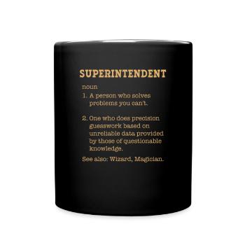 superintendent definition - Tasse einfarbig - Schwarz - Vorne