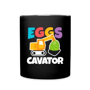 Ostern Kinder Kleinkinder Eiersuche Lustig - Tasse einfarbig - Schwarz - Vorne